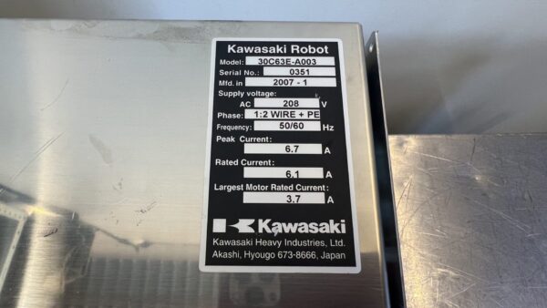 5753 Kawasaki 30C63E-A003 Robot Controller - Image 2