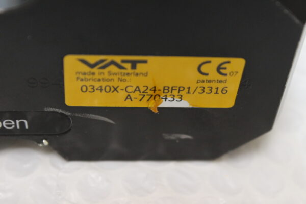 6039 VAT 0340X-CA24-BFP1/3316 Gate Valve - Image 2