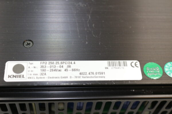 6170 Kniel FPD250.25,6PC/24.4, ASML 4022.476.01591 Power Supply - Image 2