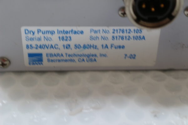 6239 Ebara 217612-105 Dry Pump Interface - Image 2