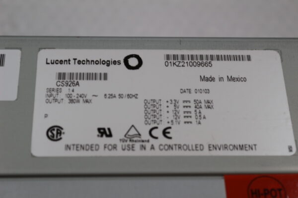 6260 Lucent Technologies CS926A Power Supply - Image 2