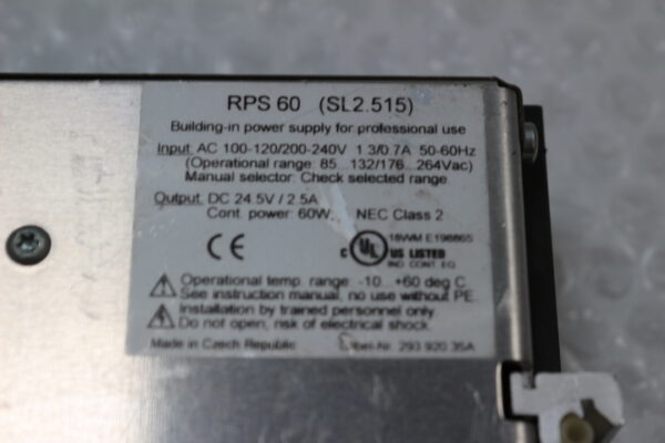 6277 Hirschmann RPS 60 (SL2.515) Rail Power Supply - Image 2