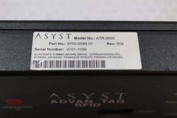 6284 ASYST ATR-9000, 9700-6584-01 ADVAN TAG RFID Reader - Image 2