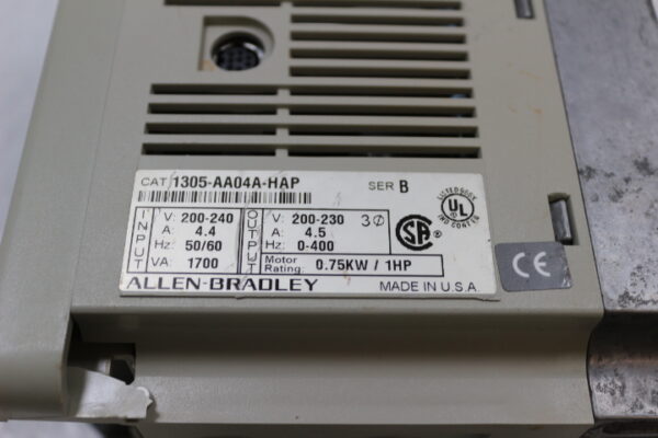 6312 Allen-Bradley 1305-AA04A-HAP AC Drive - Image 2