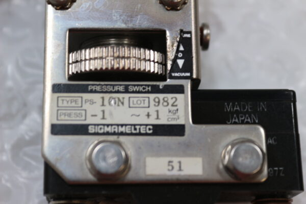 6366 Sigmameltec PS-10N Pressure Switch - Image 2