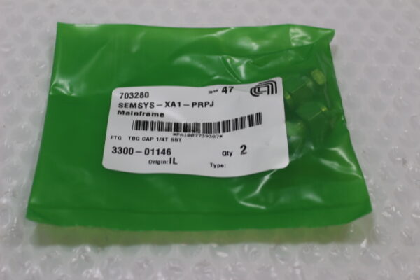 6457 Applied Materials 3300-01146 FTG TBG CAP 1/4T SST