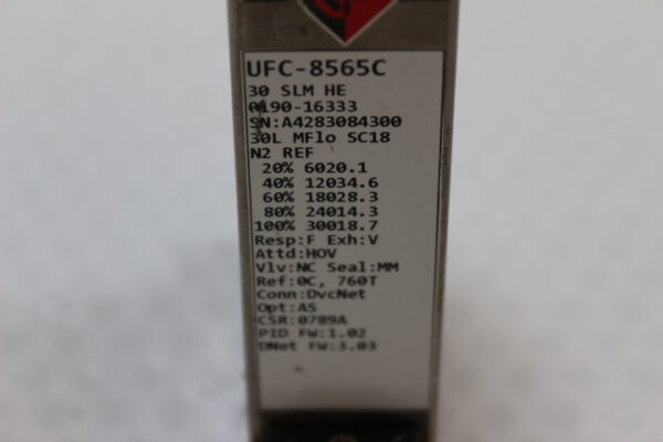 6466 Celerity UNIT UFC-8565C 0190-16333 Mass Flow Controller He 30 SLM - Image 2
