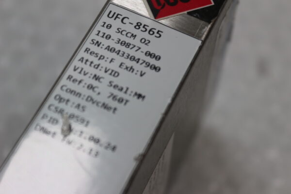 6517 Celerity UNIT UFC-8565, 110-30877-000 Mass Flow Controller O2 10 sccm - Image 2