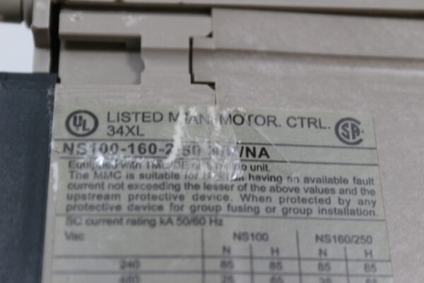 6523 Merlin Gerin NS100-160-250 Circuit Breaker Switch - Image 2