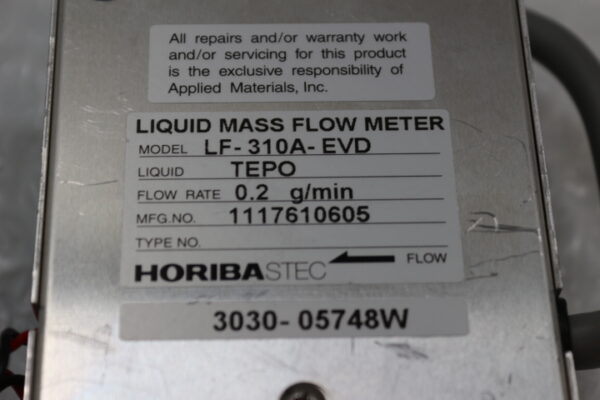 6577 STEC LF-310A-EVD, 3030-05748W Liquid Mass Flow Controller - Image 2