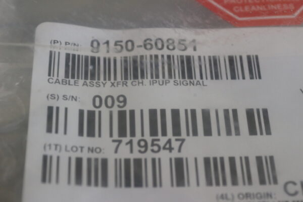 6619 Applied Materials 0150-60851 Cable Assy. XFR CH, 1PUP Signal - Image 2