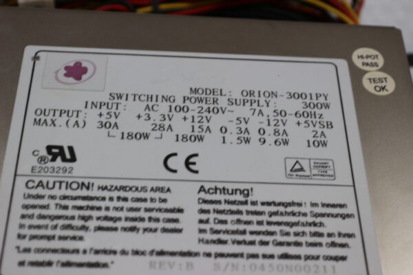 6638 Orion Orion 3001PY Switching Power Supply - Image 2