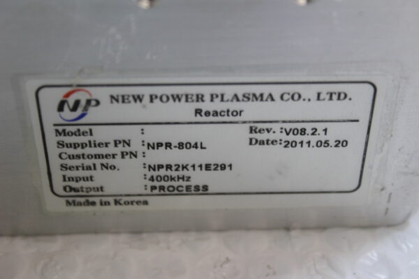 6700 New Power Plasma NPR-804L Reactor - Image 2