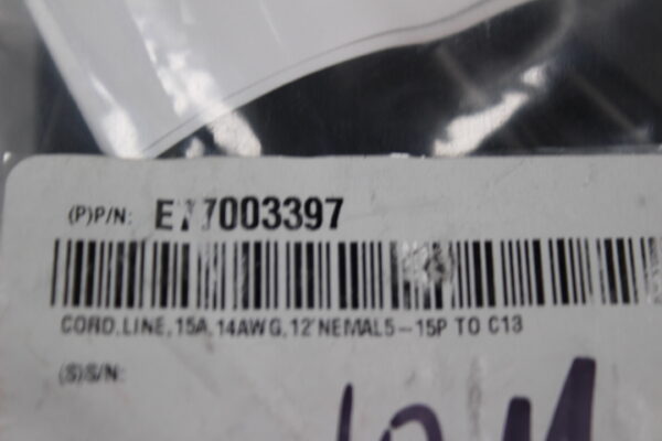 6806 2 Varian AMAT E77003397 Cords, Line, 15A, 14AWG, 12” NEMAL5-15PTO C13 - Image 2