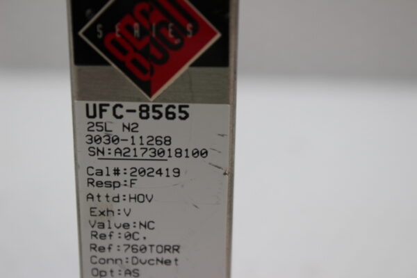 6884 Kinetics UNIT UFC-8565, 3030-11268 Mass Flow Controller, N2 25L - Image 2